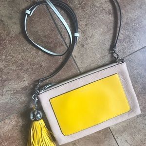 Tory Burch tassel envelope bag detachable strap shoulder bag clutch small blush